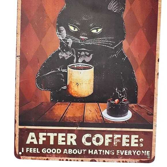 Sarcastic Coffee Metal Signs Kitchen Office Dorm Whimsical Wall Art 12x8 Inches - Picture 8 of 13
